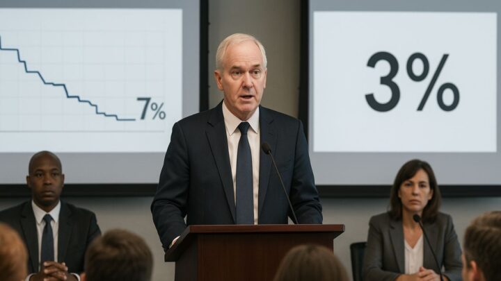 Slashed to 7% as 3% Inflation Target Debuts